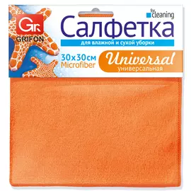 Салфетка Grifon из микрофибры универсальная, 30х30 см (250г/м2), 1 шт