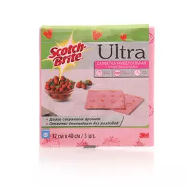 Салфетка Scotch-Brite Ultra с ароматом клубники 3 шт