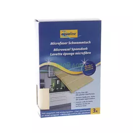 Салфетки aQualine Губчатая из микроволокна 3 шт 23х17 см