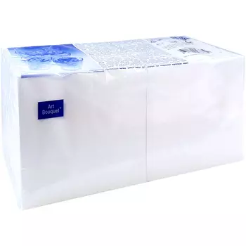 Салфетки Art bouquet бумажные белые 20х20 2сл 250л