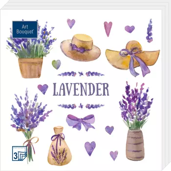 Салфетки Art bouquet бумажные прованс 33х33 3сл 20шт