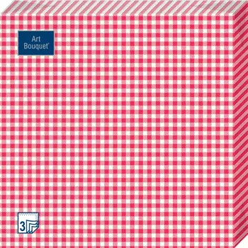 Салфетки Art bouquet бумажные скатерть красная 33х33 3сл 20шт
