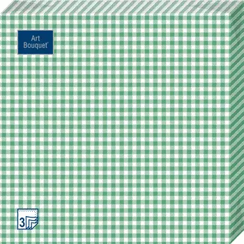 Салфетки Art bouquet бумажные скатерть зеленая 33х33 3сл 20шт