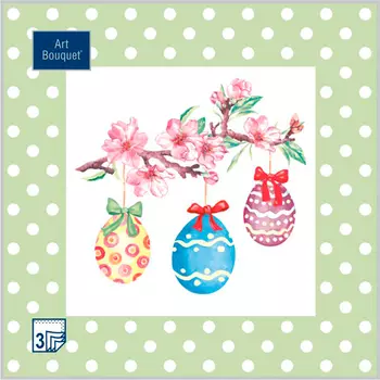 Салфетки Art bouquet бумажные весенний сюрприз 33х33 3сл 20л