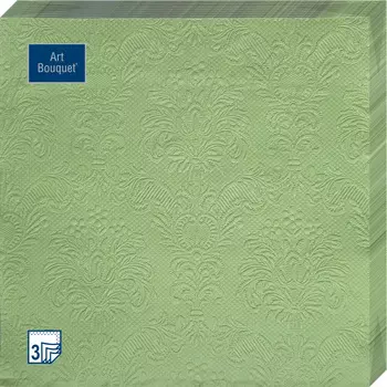 Салфетки Art bouquet бумажные зеленые 33х33 3сл 16шт