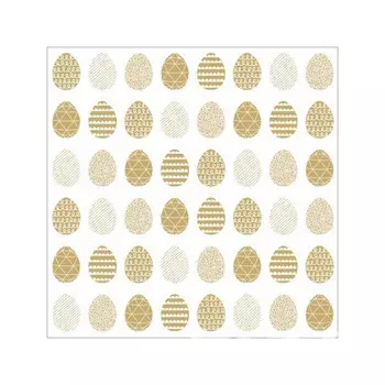Салфетки Art bouquet Пасхальные яйца золото 3 слоя 20 шт 33х33 см