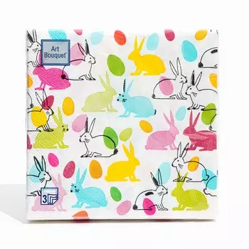 Салфетки Art bouquet Пасхальный калейдоскоп 3 слоя 20 шт 33х33 см