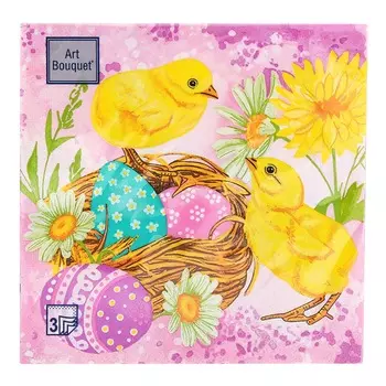 Салфетки Art bouquet Веселая беседа 3 слоя 20 шт 33х33 см