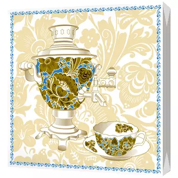 Салфетки Bulgaree green Чайный дуэт голд декоративные 33х33, 3 слоя