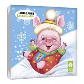 Салфетки Bulgaree Green Зимняя забава трехслойные 33x33 см 20 шт