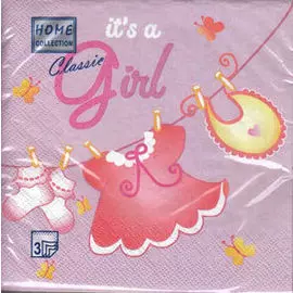 Салфетки бумажные 33*33 сантиметра трехслойные Home collection 20 штучные Малышка