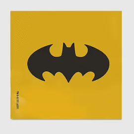 Салфетки бумажные Batman желтые 33x33 см, 12 шт