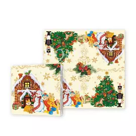 Салфетки бумажные Bulgaree green 3-х слойные Новый год 33x33 см 20 шт