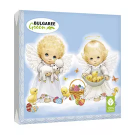 Салфетки бумажные Bulgaree Green Ангелы трехслойные 33x33 см 20 шт