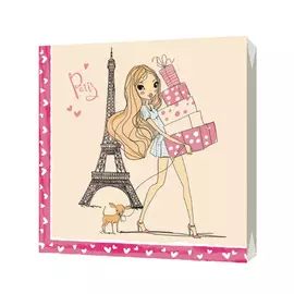 Салфетки бумажные Bulgaree Green Гламурные девочки трехслойные 33x33 см 20 шт