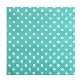 Салфетки бумажные Bulgaree Green Горох на бирюзовом трехслойные 33x33 см 20 шт