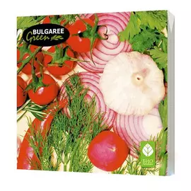 Салфетки бумажные Bulgaree Green Майский пикник трехслойные 33х33 см 20 шт