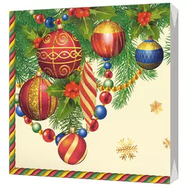 Салфетки бумажные Bulgaree green ёлочные украшения 24х24см, 50 штук