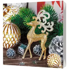 Салфетки бумажные Bulgaree green Сказочный олень, 3 слоя, 33x33см, 20 штук