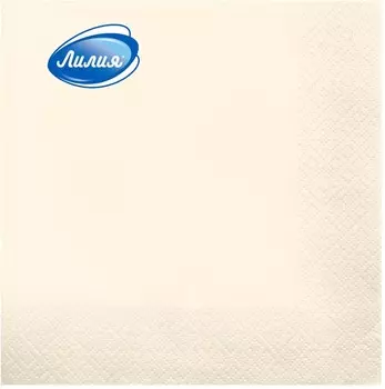 Салфетки бумажные Лилия 33х33см Шампань 2сл 20шт