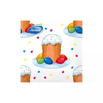 Салфетки бумажные Лилия Светлый праздник 33х33 см 2 сл 20 л