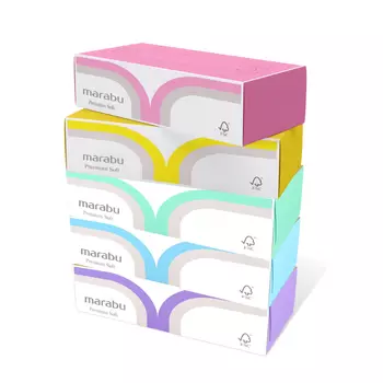 Салфетки бумажные Marabu Марабу Спайка волна 5X200 шт