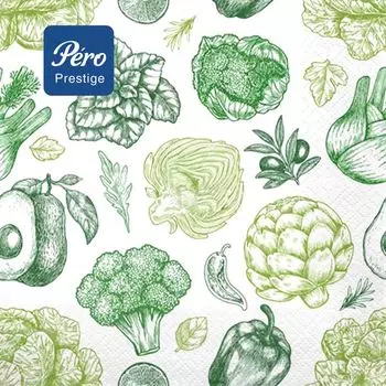 Салфетки бумажные Pero Prestige 33х33см Итальяно 3сл 20шт