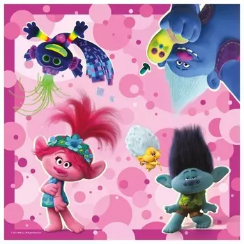 Салфетки бумажные Trolls 33х33 см 20 шт