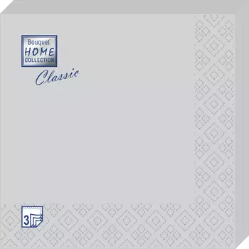 Салфетки Home collect classic бумажные silver 3сл 20л