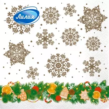 Салфетки Лилия Еловое украшение 2 сл 20 л 33х33 см