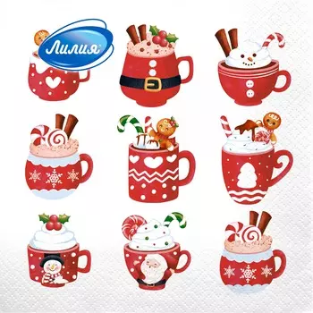 Салфетки Лилия Лакомство 2 сл 20 л 33х33 см