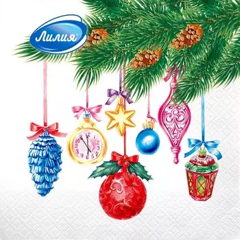 Салфетки Лилия пять минут 33х33 см 2сл 20л