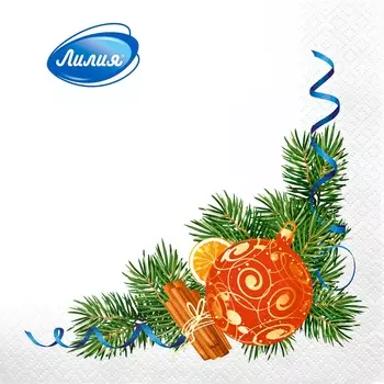 Салфетки Лилия Пряный декор 2 сл 20 л 33х33 см