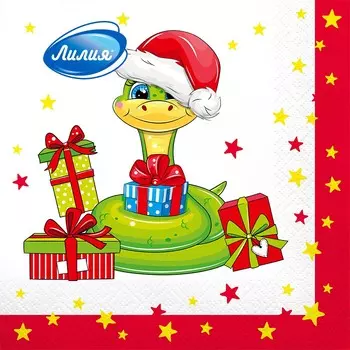 Салфетки Лилия змейка 33х33 см 2сл 20л