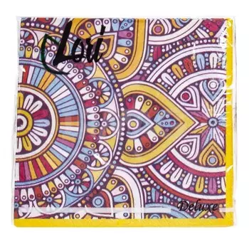 Салфетки Lori Deluxe Мандала 3х-слойные 33х33 см, 20 шт