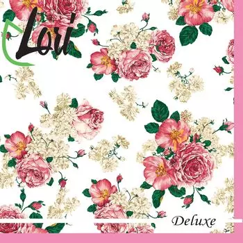 Салфетки Lori Deluxe Розовые розы 3х-слойные 33х33 см, 20 шт