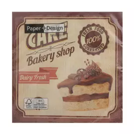 Салфетки Paper+design 3-х слойные шоколадный кекс