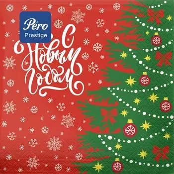 Салфетки Pero Prestige елочка 33х33 см 3сл 20л