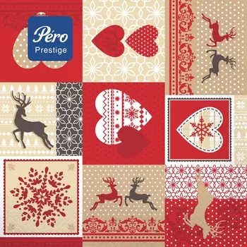 Салфетки Pero Prestige счастье 33х33 см 3сл 20л