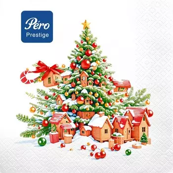 Салфетки Pero Prestige сказочный город 33х33 см 3сл 20л