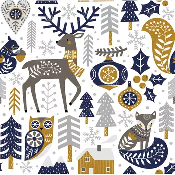 Салфетки Pero Prestige Зачарованный лес, 20 шт, 3 слоя, 33х33 см