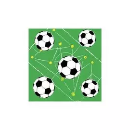 Салфетки трехслойные Duni Soccer 33х33 см 20 шт