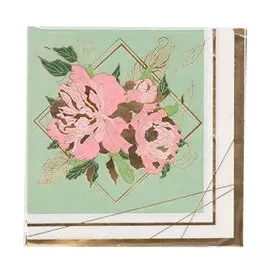 Салфетки Веселая Затея Пионы 25 см 6 шт