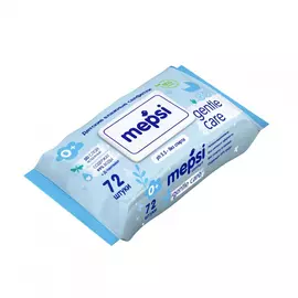 Салфетки влажные Mepsi детские с клапаном 72 шт