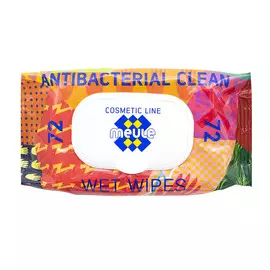 Салфетки влажные очищающие Meule Antibacterial Clean 72 шт