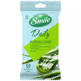 Салфетки влажные Smile Daily Aloe 15 шт