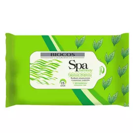 Салфетки влажные Spa harmony Зеленый чай 15 штук