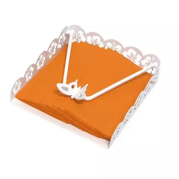 Салфетница Gala бабочка белая 12,6х12,6х4,1 см