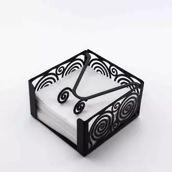 Салфетница Gala Винтаж чёрный 12,6х12,6х7 см