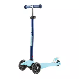 Самокат Трехколесный Maxiscoo Junior со Светящимися Колесами, Голубой